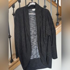 Women's Black Open Front Sweater